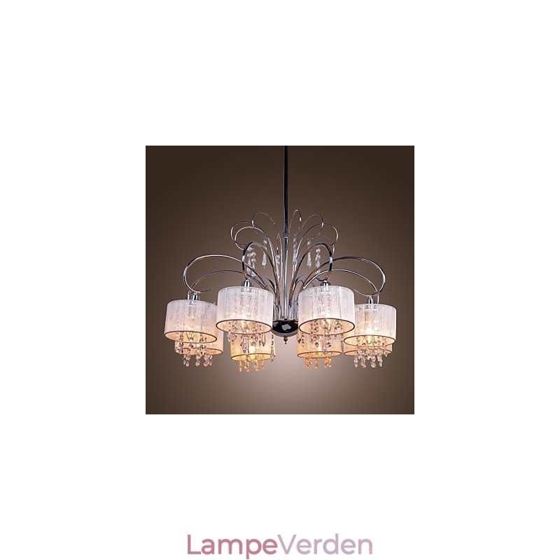 Moderne moderne krystal krom metal lysekrone