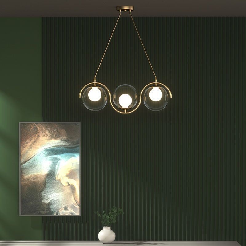 Moderne Glas Globe Pendel Light Minimalistisk Lysarmatur
