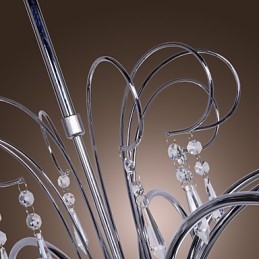 Moderne moderne krystal krom metal lysekrone