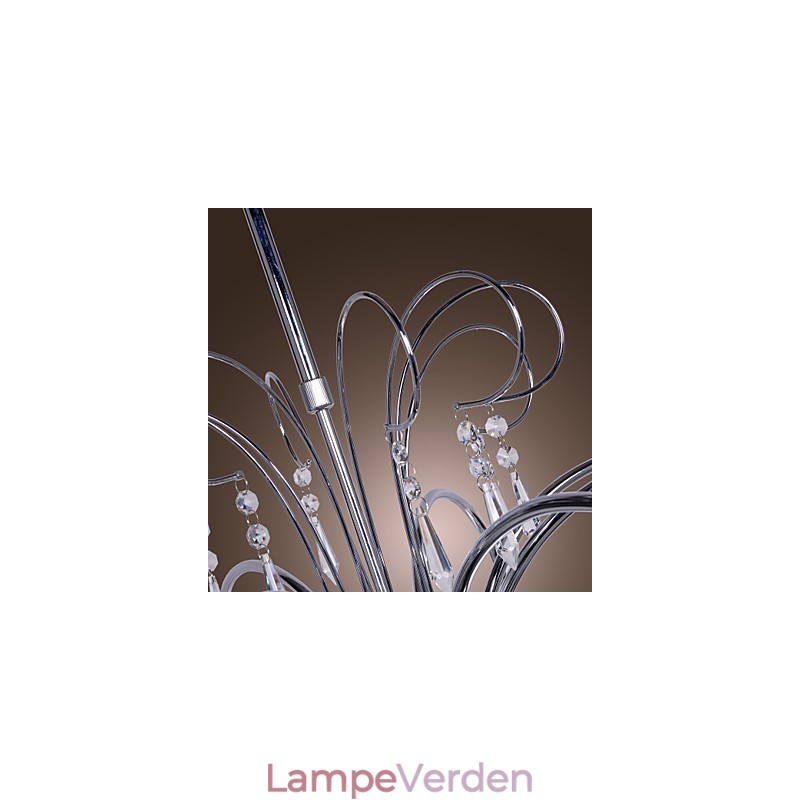 Moderne moderne krystal krom metal lysekrone