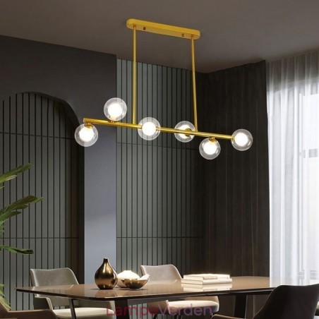 Lysekrone Glas Globe Vandret Type Pendel Lysekrone Glas Globe Vandret Type Pendel