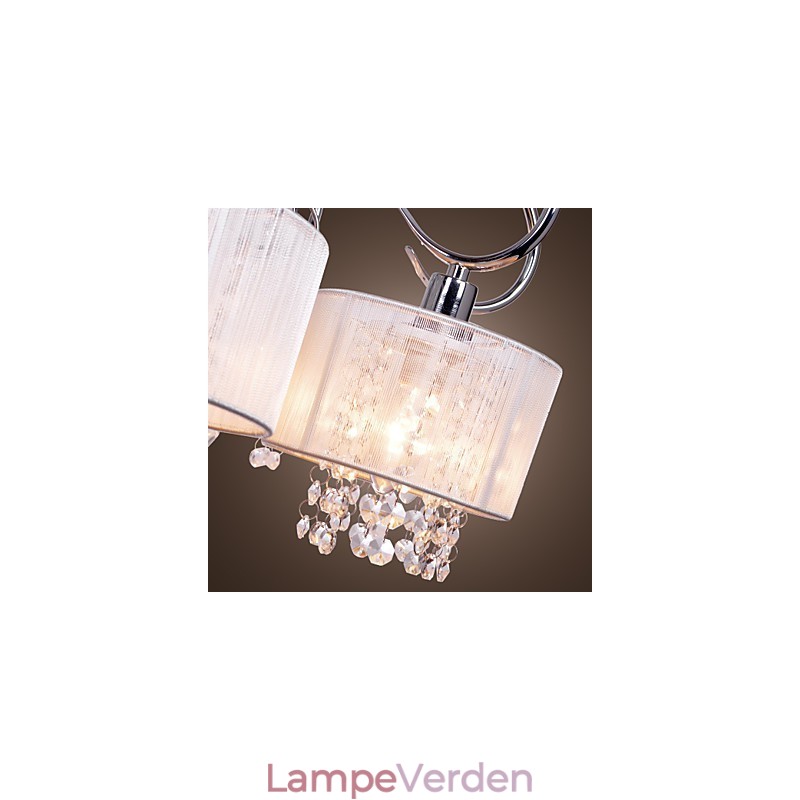 Moderne moderne krystal krom metal lysekrone