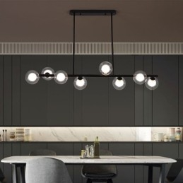 Lysekrone Glas Globe Vandret Type Pendel