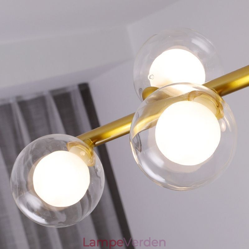 Lysekrone Glas Globe Vandret Type Pendel