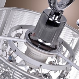 Moderne moderne krystal krom metal lysekrone