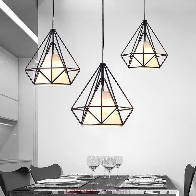 Diamantformet pendel moderne minimalistisk dekorativ lysarmatur
