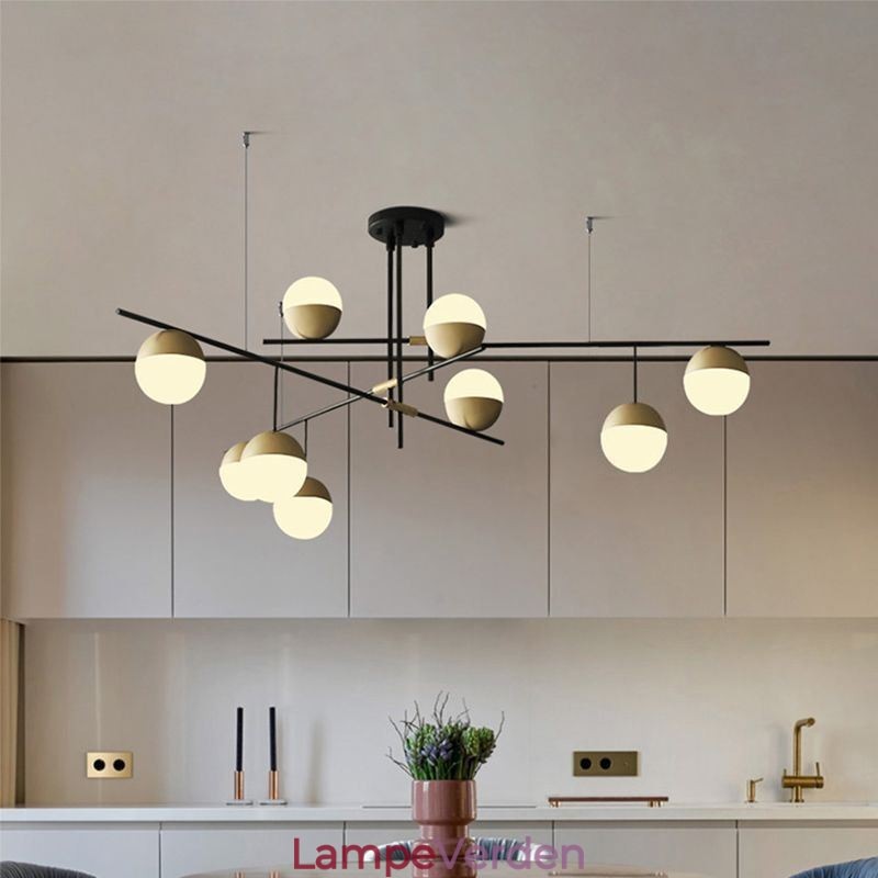 Glaskugle lysekrone loftslampe