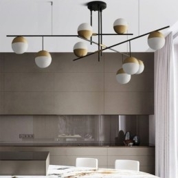 Glaskugle lysekrone loftslampe