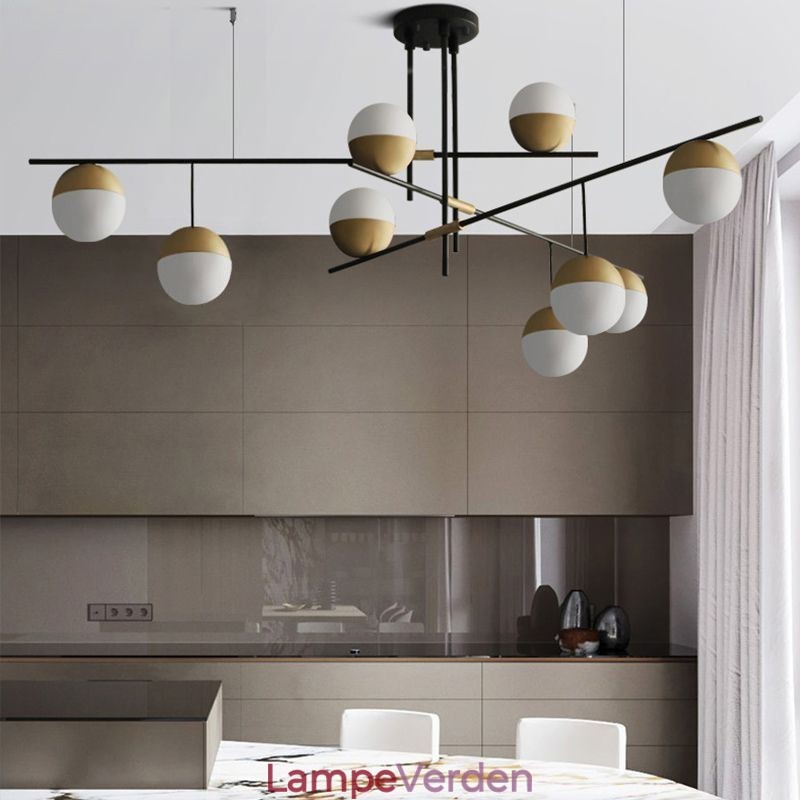 Glaskugle lysekrone loftslampe