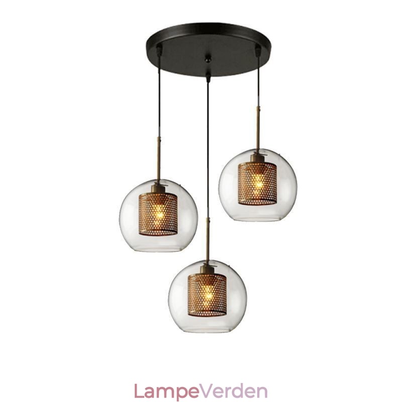 Minimalistisk Glas Cluster Pendel Light 3 Light Ceiling Light Island