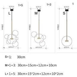 Pendellampe Glas Boble Loft Lys Gradient Grøn Lampe