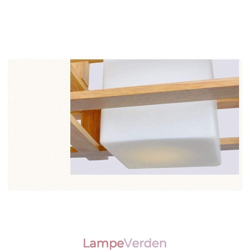 Creative 3 Lys Eg Pendel Lampe Dekorativ Træ Loftslys Cafe