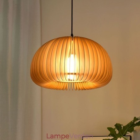 Pendel i retrostil Basswood Græskar Pendel Lampe Pendel i retrostil Basswood Græskar Pendel Lampe