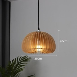 Pendel i retrostil Basswood Græskar Pendel Lampe