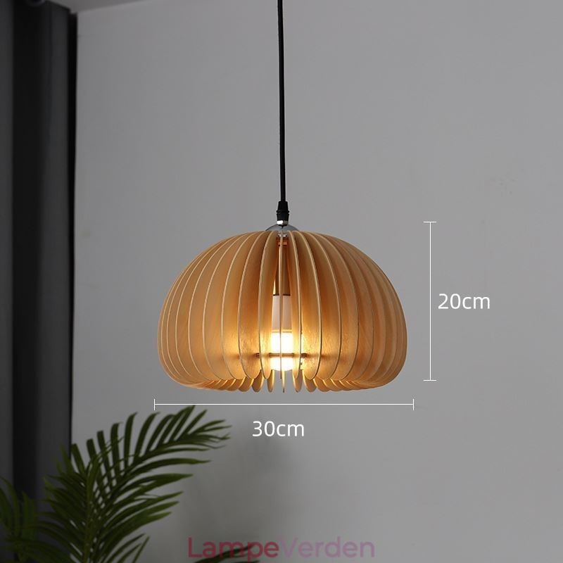 Pendel i retrostil Basswood Græskar Pendel Lampe