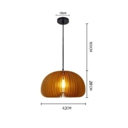 Pendel i retrostil Basswood Græskar Pendel Lampe