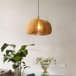 Pendel i retrostil Basswood Græskar Pendel Lampe