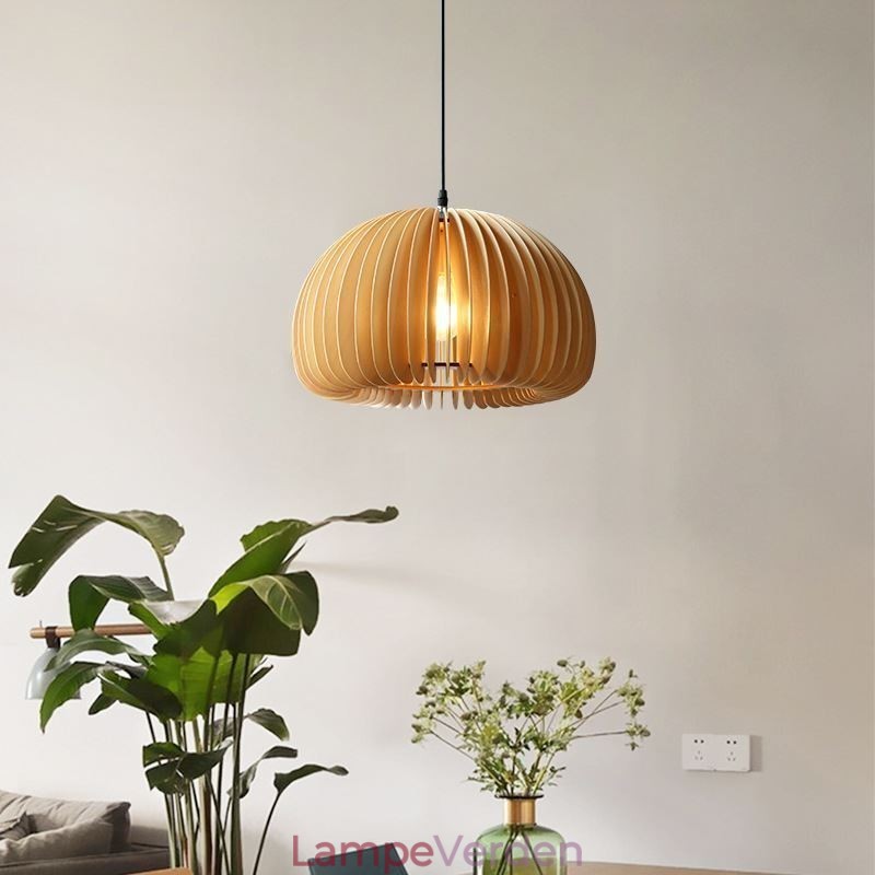 Pendel i retrostil Basswood Græskar Pendel Lampe