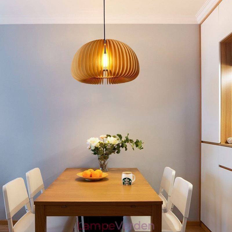Pendel i retrostil Basswood Græskar Pendel Lampe