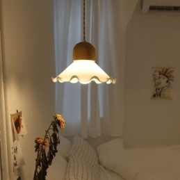 Moderne blonder glas pendel lys enkelt hoved pendel lampe