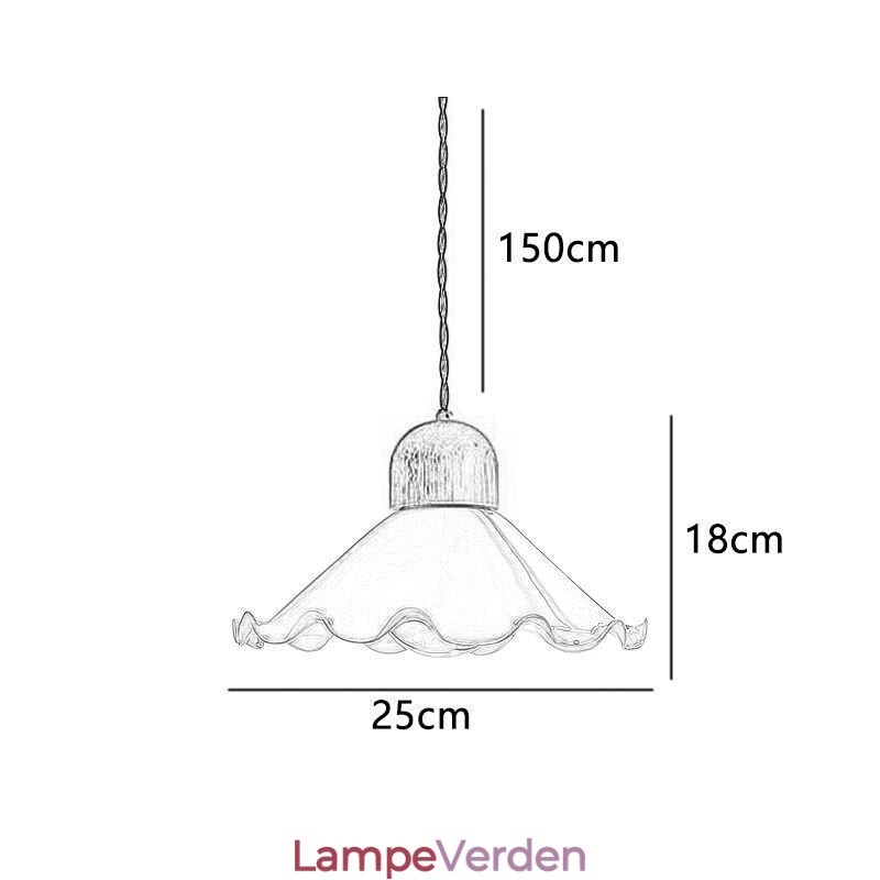 Moderne blonder glas pendel lys enkelt hoved pendel lampe