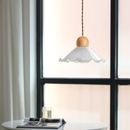 Moderne blonder glas pendel lys enkelt hoved pendel lampe