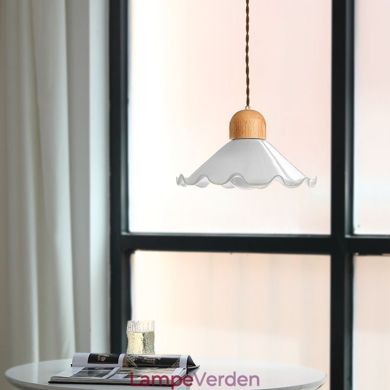 Moderne blonder glas pendel lys enkelt hoved pendel lampe