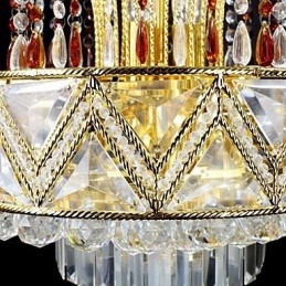 Traditionel klassisk krystalmaleri metal lysekrone
