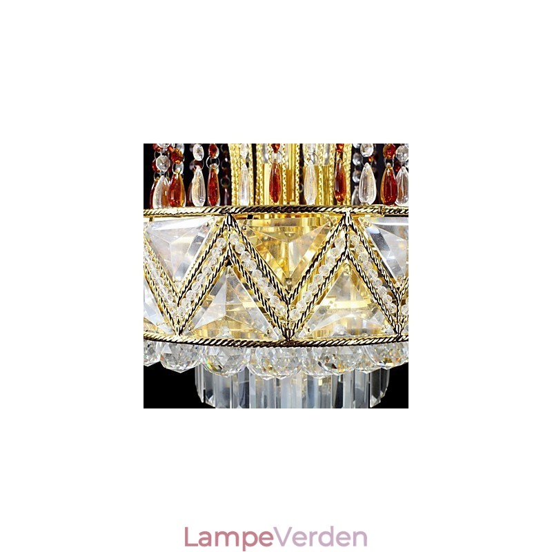 Traditionel klassisk krystalmaleri metal lysekrone
