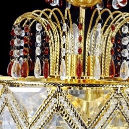 Traditionel klassisk krystalmaleri metal lysekrone