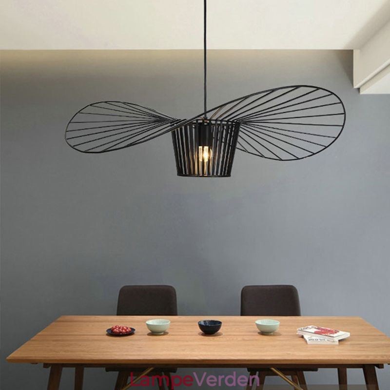 Iron Pendel Light Straw Hat Lamp 1 Light