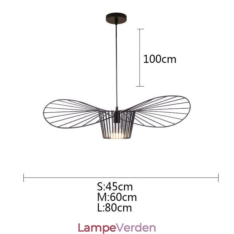 Iron Pendel Light Straw Hat Lamp 1 Light