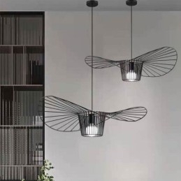 Iron Pendel Light Straw Hat Lamp 1 Light