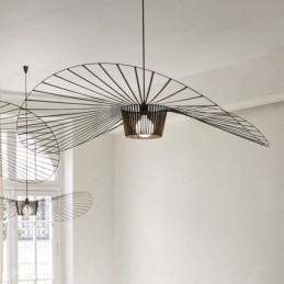 Iron Pendel Light Straw Hat Lamp 1 Light