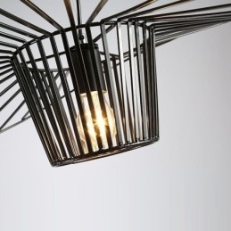 Iron Pendel Light Straw Hat Lamp 1 Light