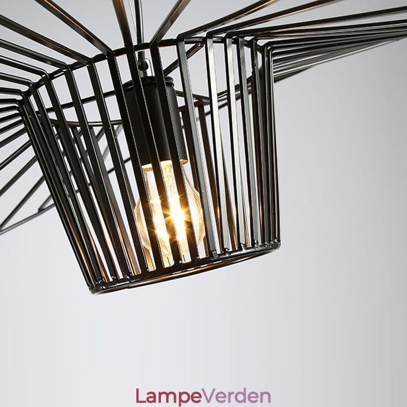 Iron Pendel Light Straw Hat Lamp 1 Light