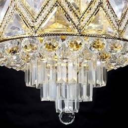 Traditionel klassisk krystalmaleri metal lysekrone