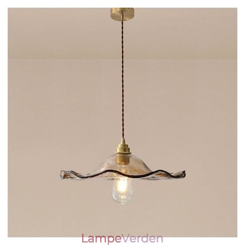 Lotus Leaf Glas Pendel Light Kreativt dekorativt lysarmatur