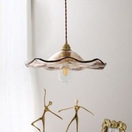 Lotus Leaf Glas Pendel Light Kreativt dekorativt lysarmatur
