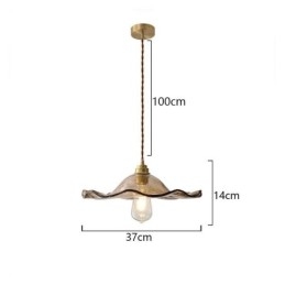 Lotus Leaf Glas Pendel Light Kreativt dekorativt lysarmatur