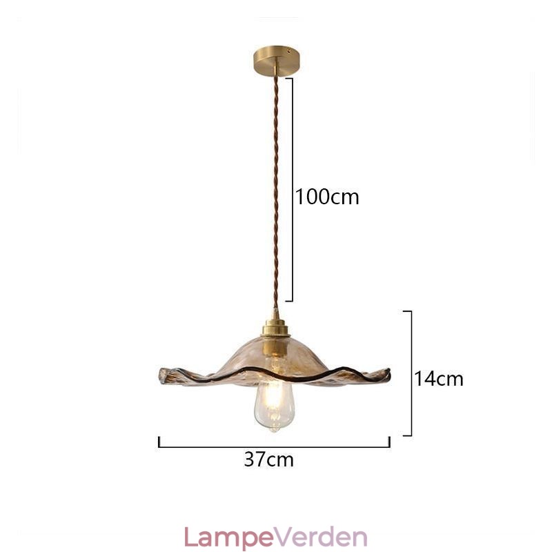 Lotus Leaf Glas Pendel Light Kreativt dekorativt lysarmatur
