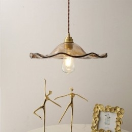 Lotus Leaf Glas Pendel Light Kreativt dekorativt lysarmatur