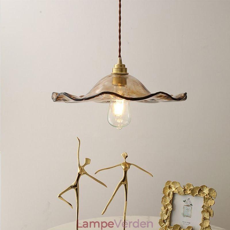 Lotus Leaf Glas Pendel Light Kreativt dekorativt lysarmatur