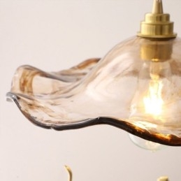 Lotus Leaf Glas Pendel Light Kreativt dekorativt lysarmatur