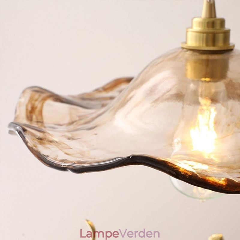 Lotus Leaf Glas Pendel Light Kreativt dekorativt lysarmatur