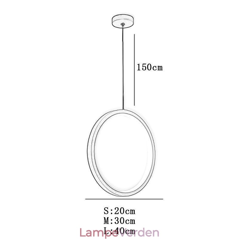 Minimalistisk Ring Pendel Light Dekorativ Loftslampe