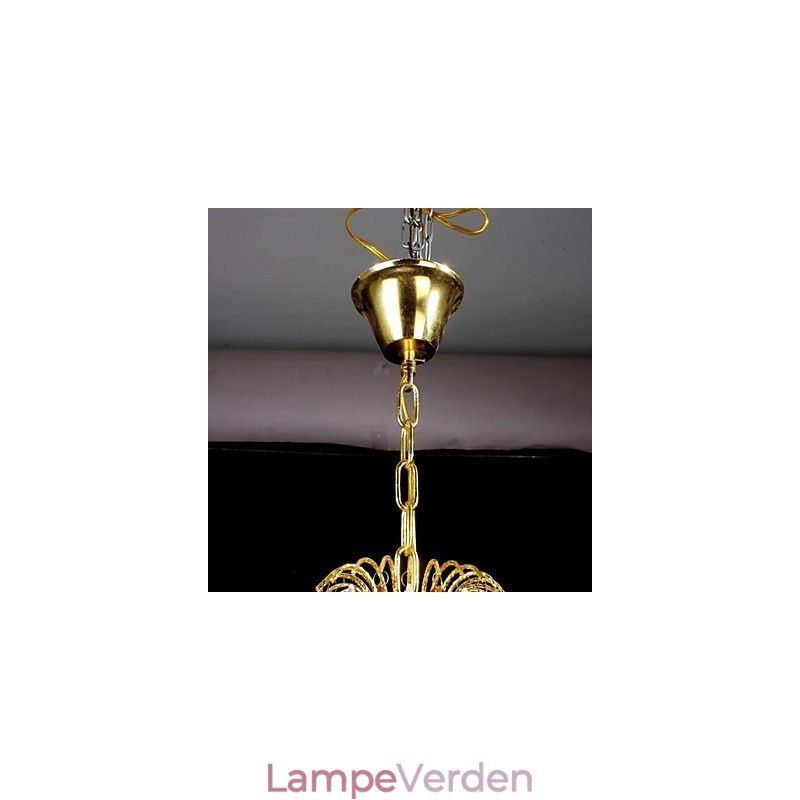 Traditionel klassisk krystalmaleri metal lysekrone