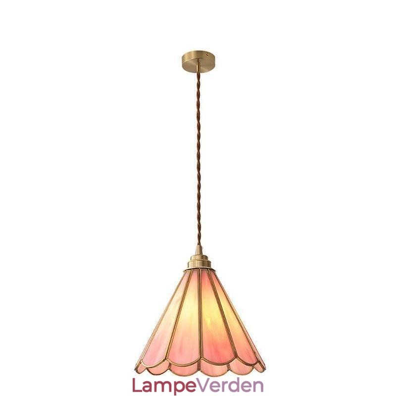 Japansk stil glas pendel lys retro kronblad lysarmatur