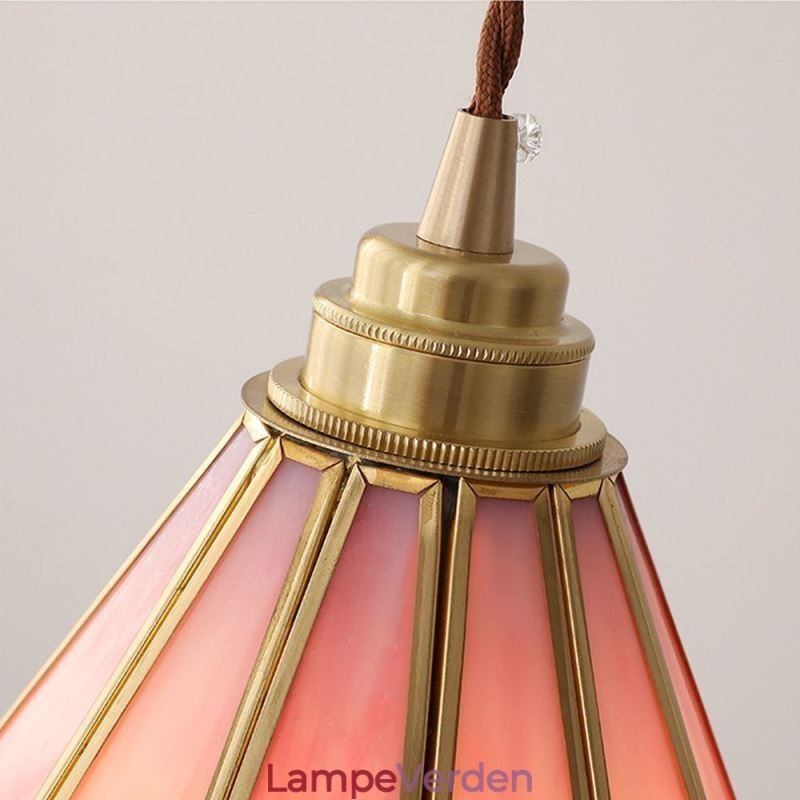 Japansk stil glas pendel lys retro kronblad lysarmatur