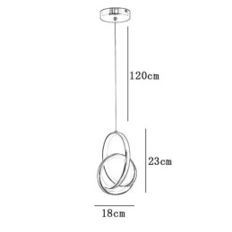 Pendel Uregelmæssig Ring Loftslampe